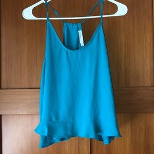 Lush Teal Open Back Top